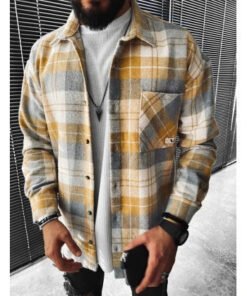 Geometric Print Long-sleeved Shirt Jacket