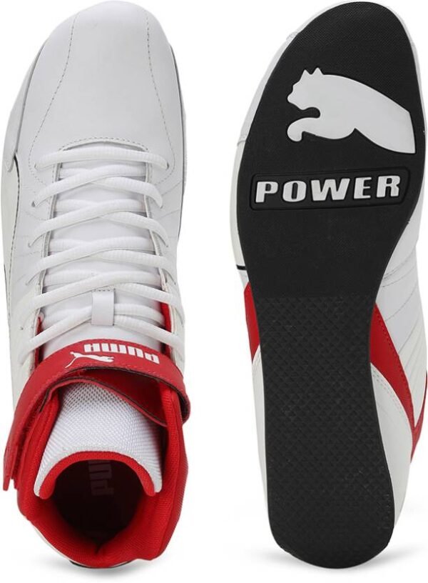 Ferrari Kart Cat Mid Sneakers For Men(White)